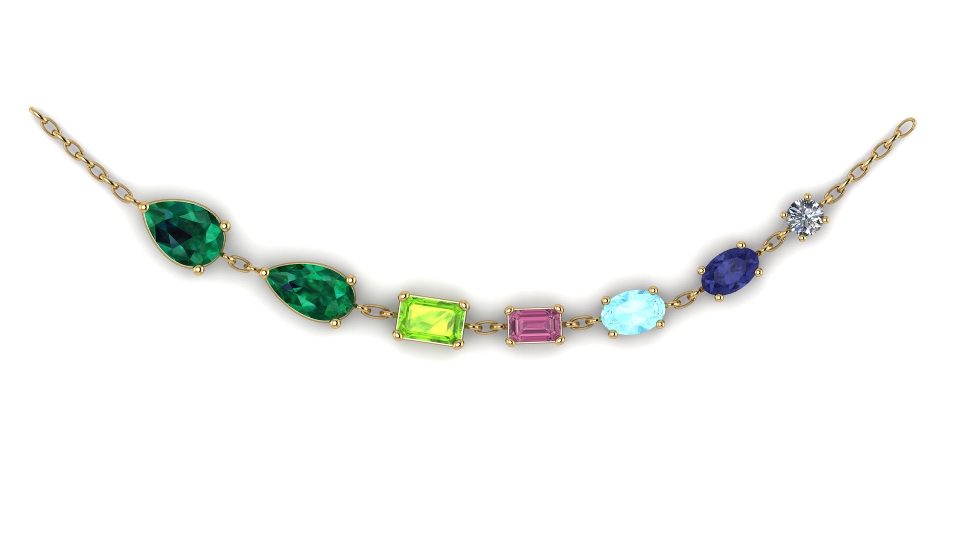 Collar familiar con piedras de nacimiento - Kala