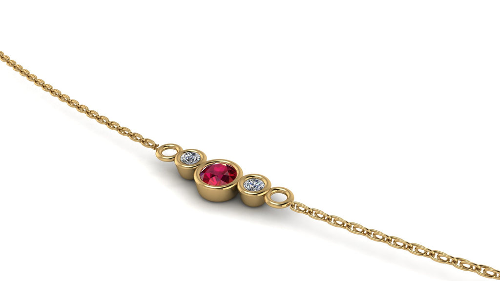 Collar con rubíes y diamantes - Frida