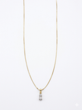Collar con Dije en Forma de 8 con Dos Zirconias