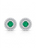 Aretes Esmeralda con Halo