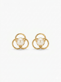 Aretes de Aros con Perla