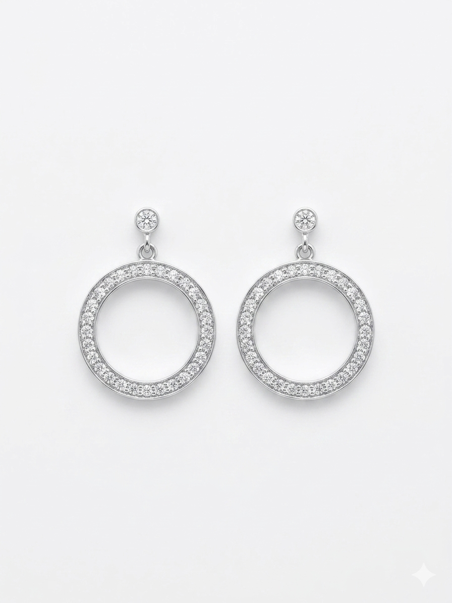 Aretes con Diamantes Naturales