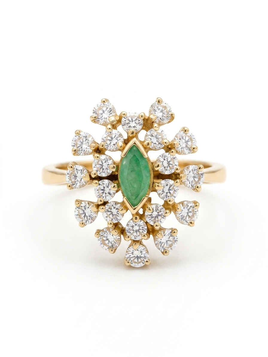 Anillo Esmeralda Pavo Real