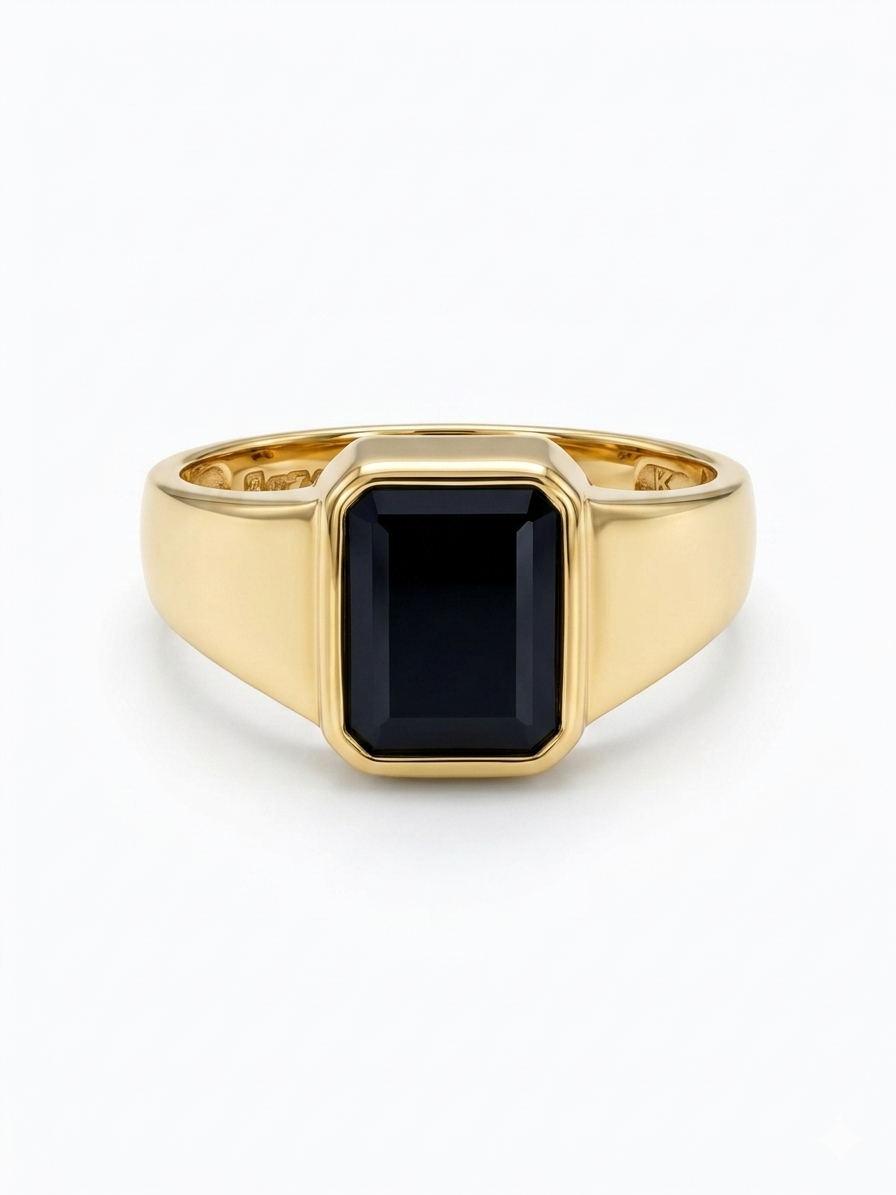 Signet Ring con Onix