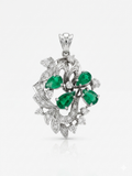 Dije de Esmeraldas y Diamantes Naturales