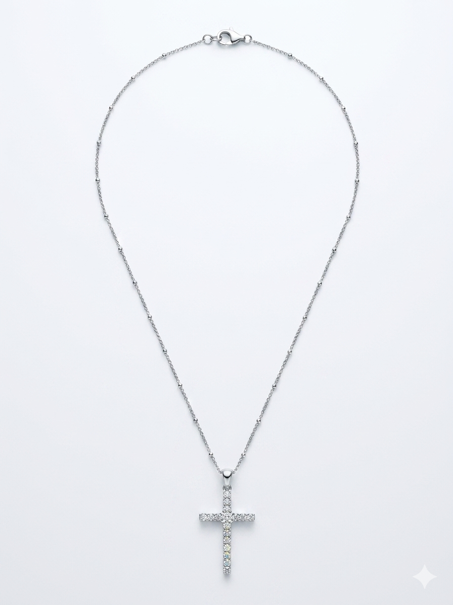 Dije Con Cruz De Diamantes