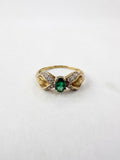 Anillo Con Esmeralda Oval