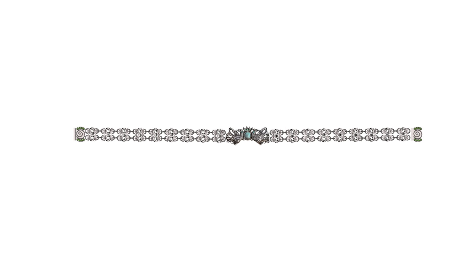 Collar  con broche de pájaro - Selene