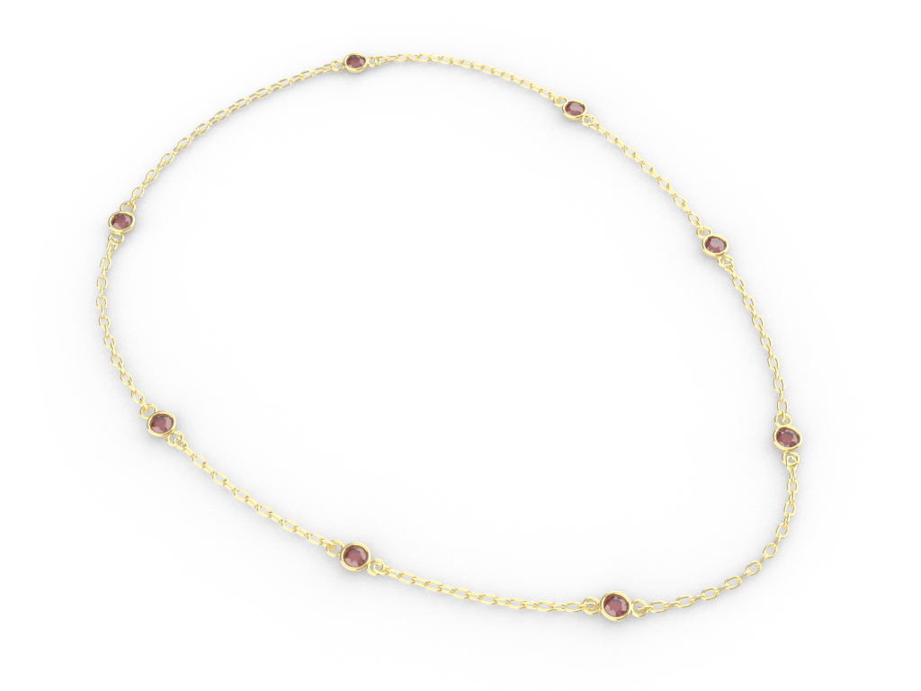 Collar con rubíes y diamantes - Frida