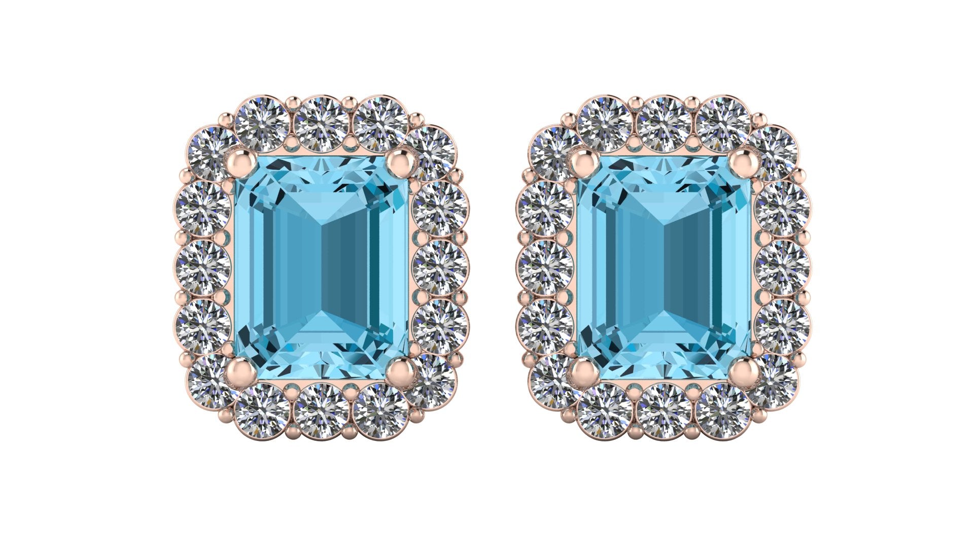 Aretes de topacio azul - Claudia