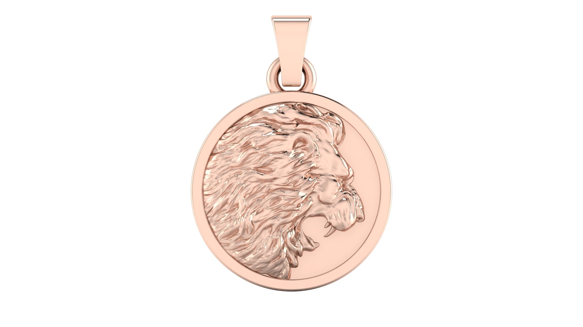 Dije de moneda con león