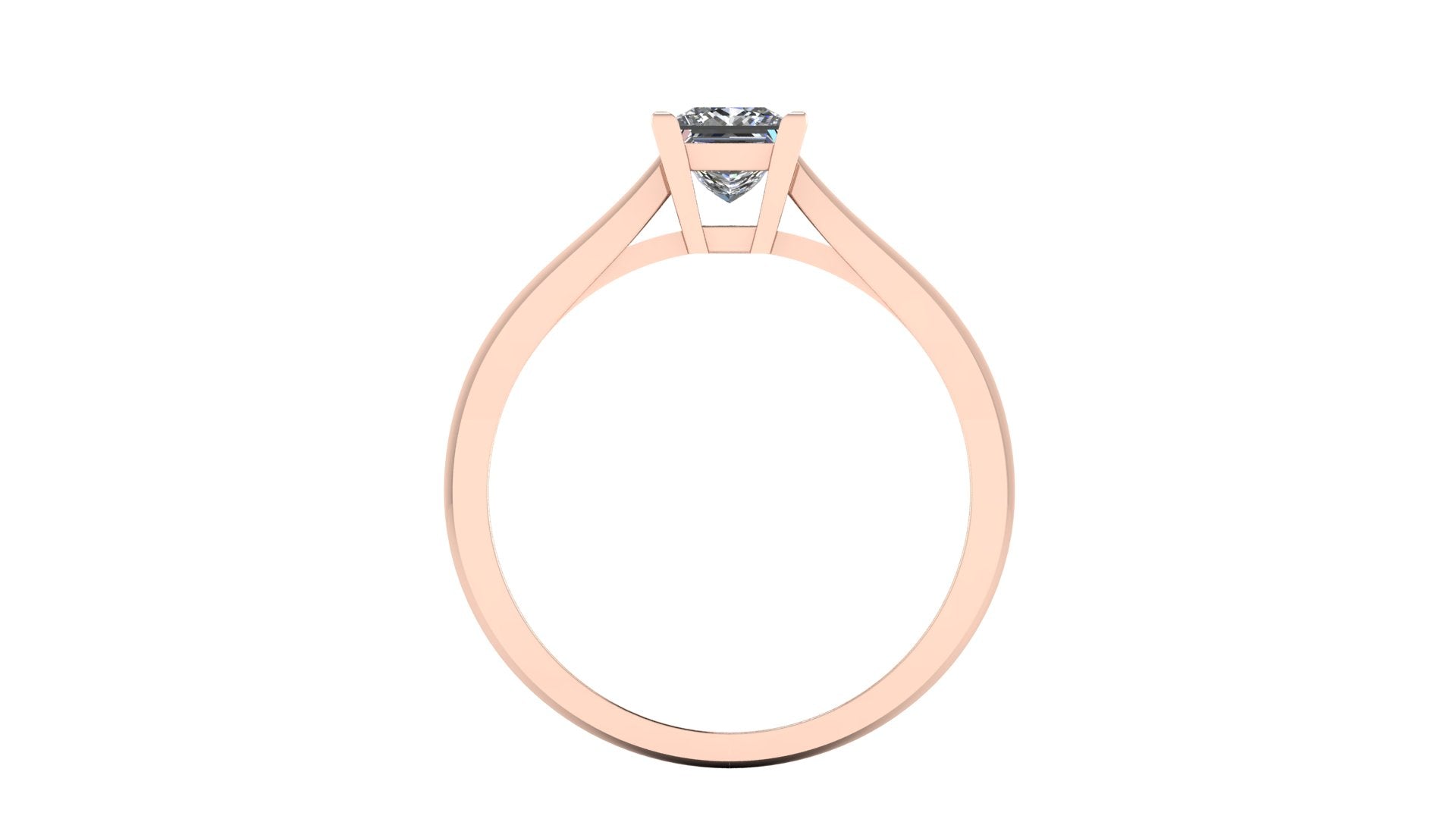 Anillo de compromiso solitario corte princesa - Rodrigo