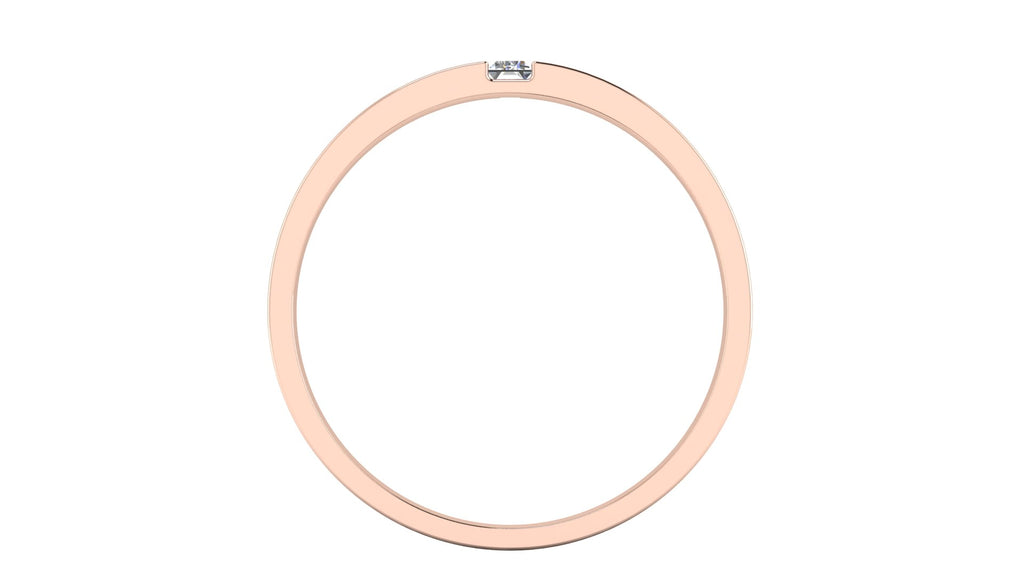 Anillo de compromiso solitario baguette - Hector
