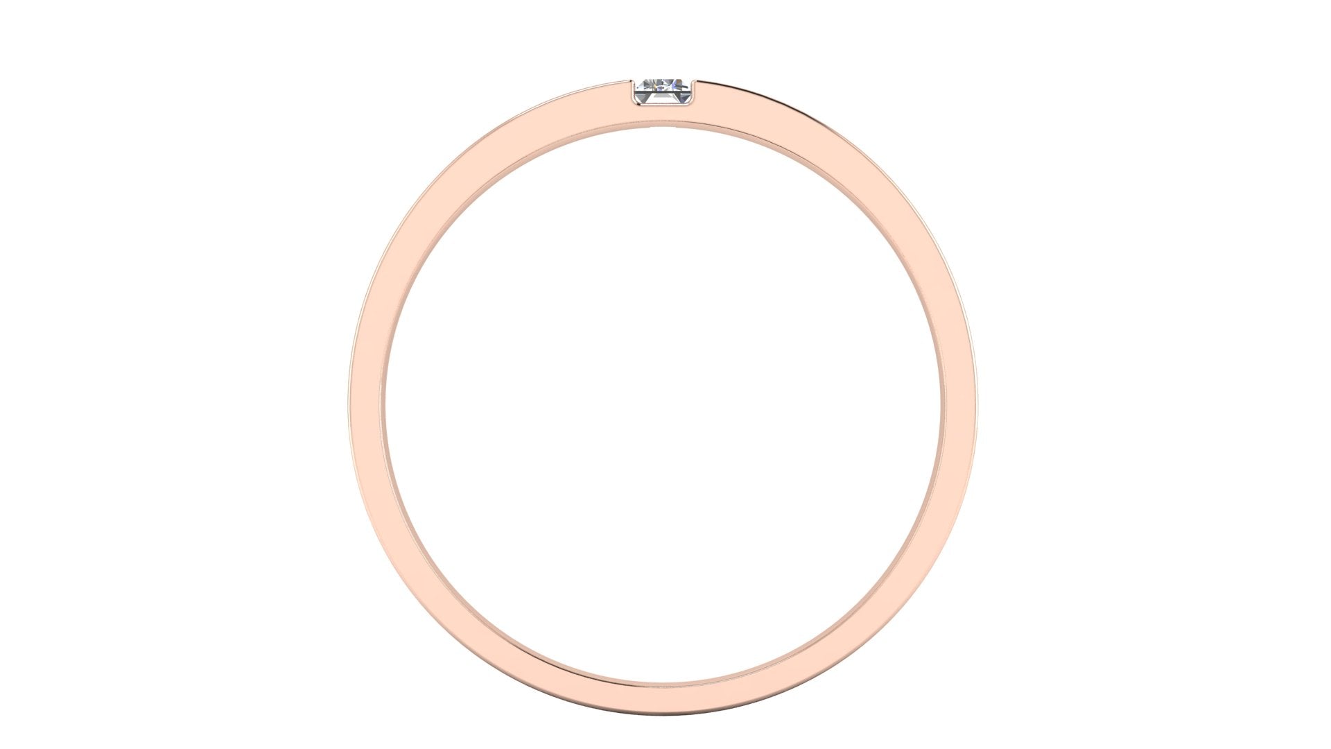 Anillo de compromiso solitario baguette - Hector