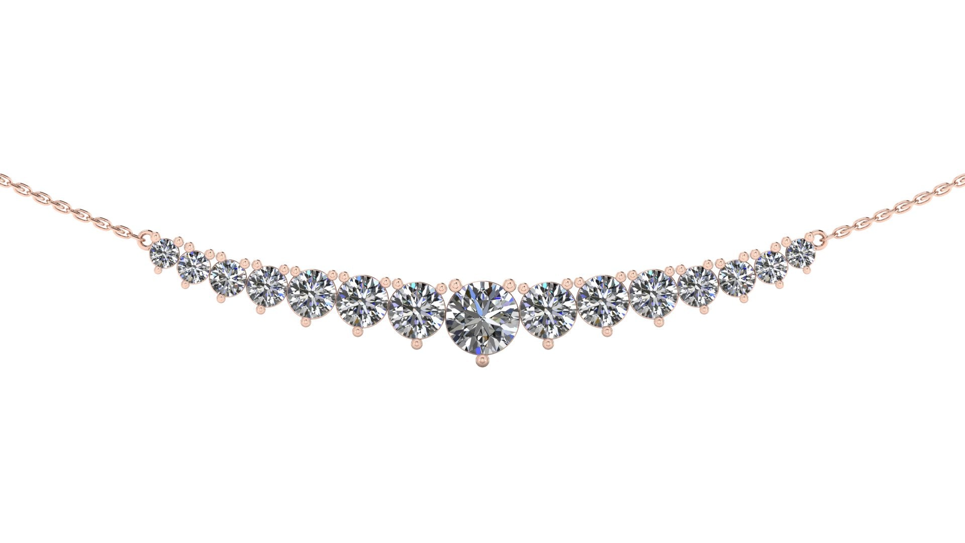 Collar media sonrisa de diamantes - Natalia