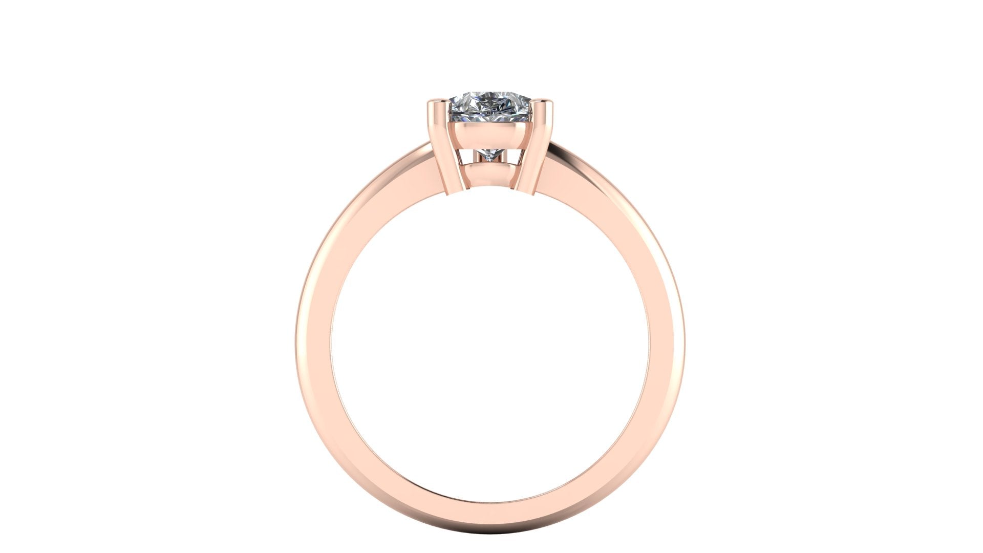 Anillo de compromiso solitario corte pera - Javier