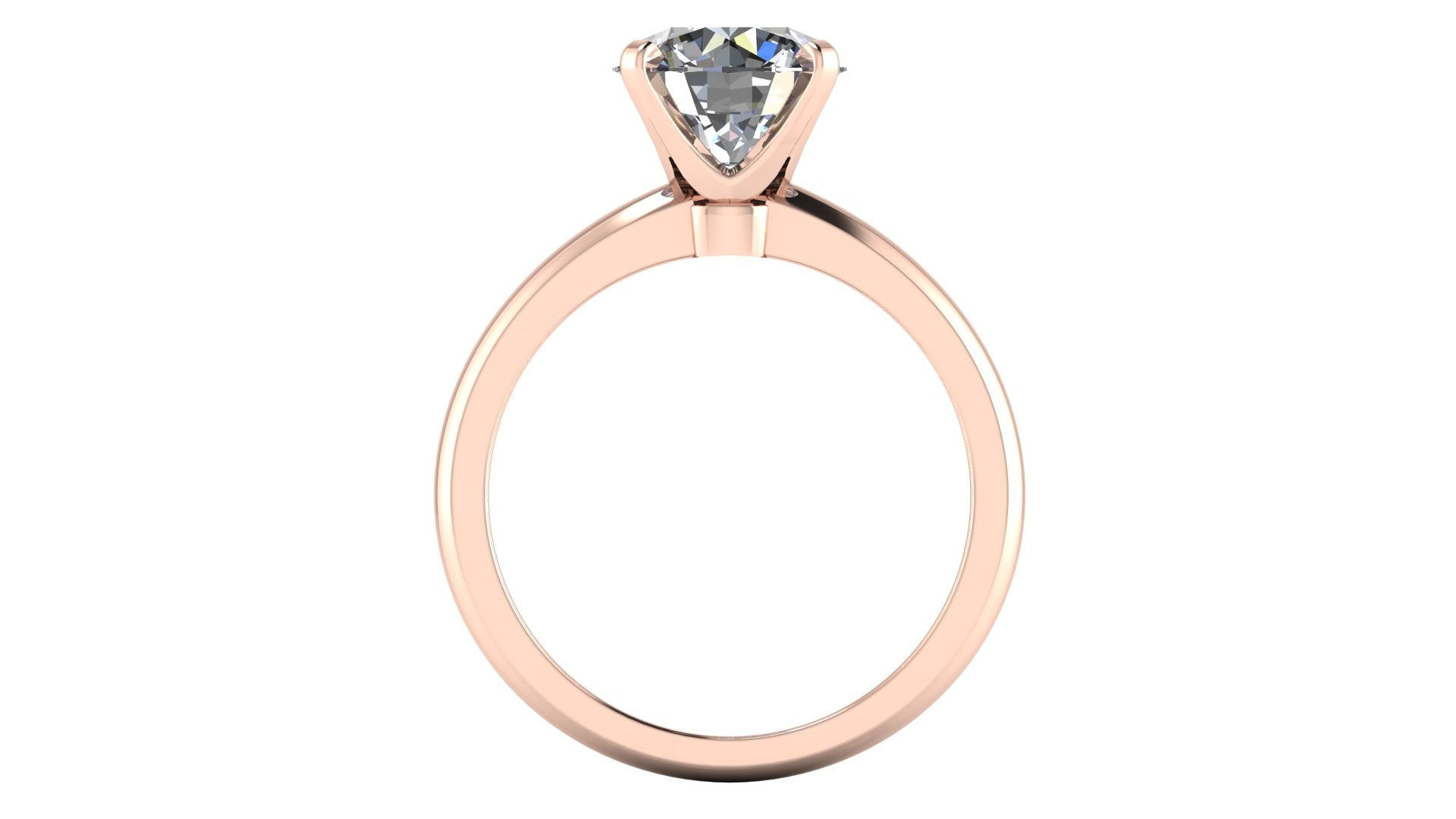 Anillo de compromiso solitario redondo -  Maximiliano