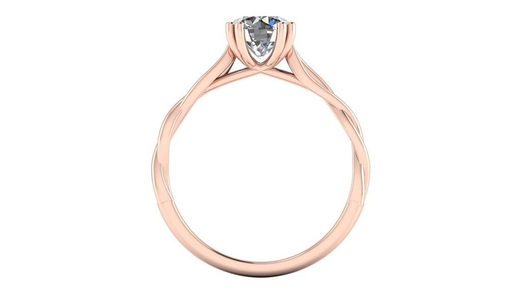 Anillo de compromiso solitario redondo -  Ernesto