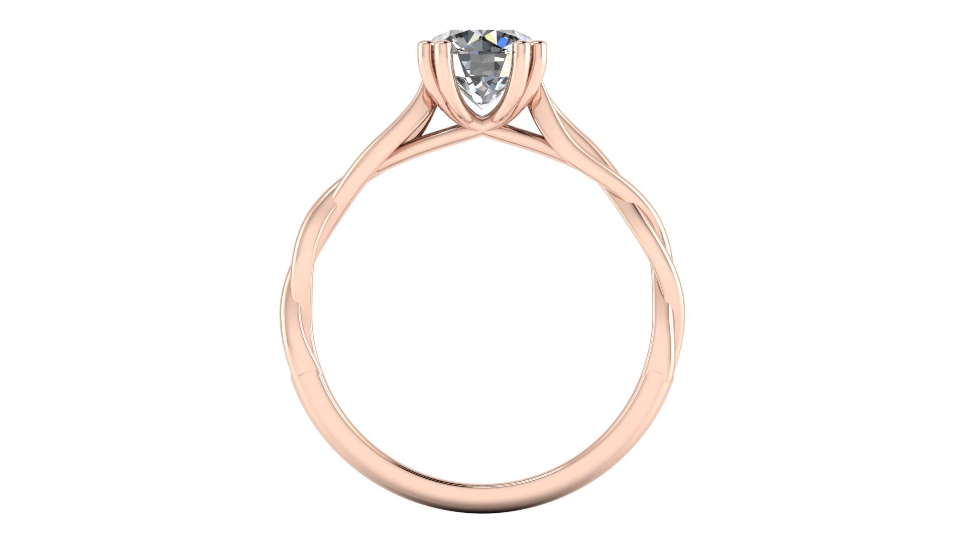 Anillo de compromiso solitario redondo -  Ernesto