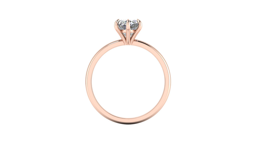 Anillo de compromiso solitario bicelado marquise - Diego