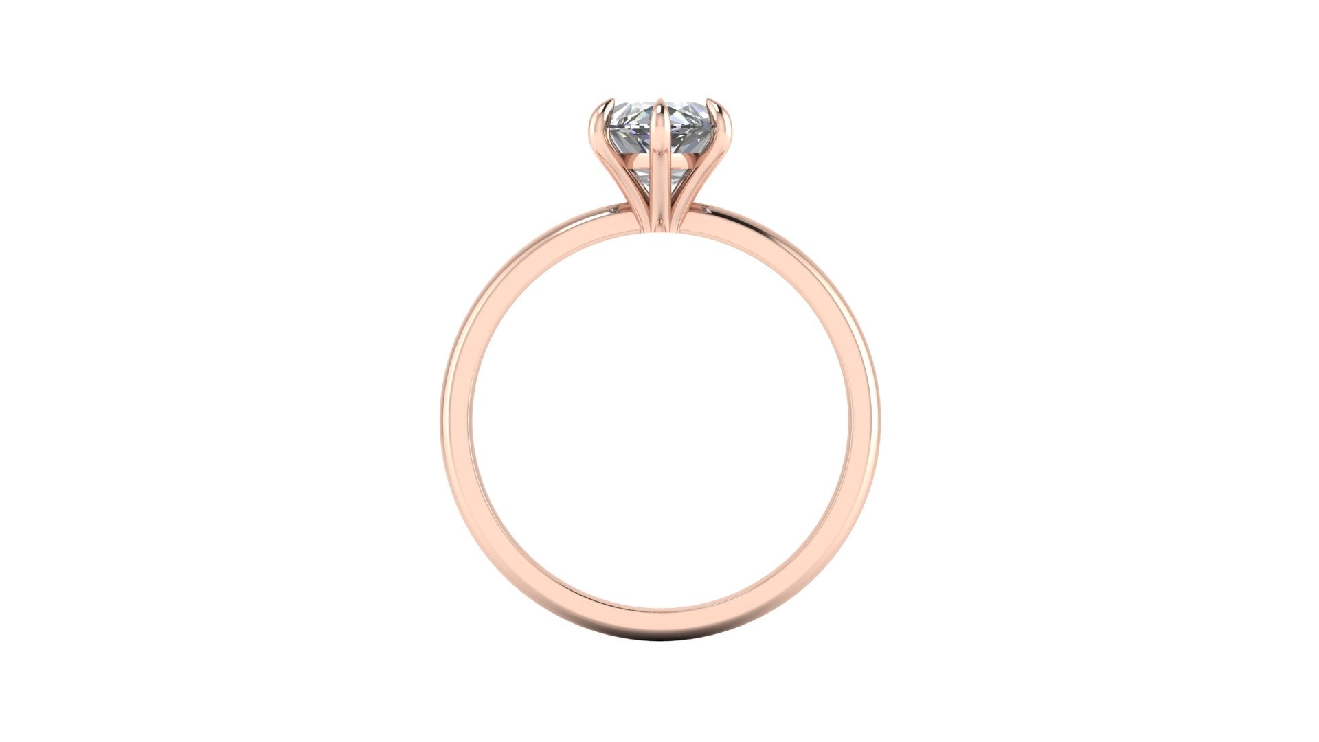 Anillo de compromiso solitario bicelado marquise - Diego