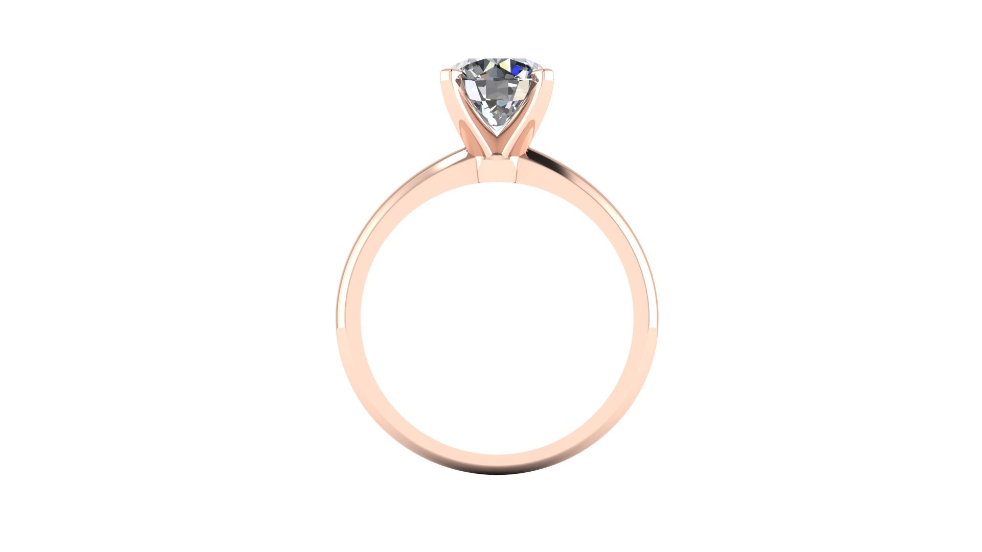 Anillo de compromiso solitario redondo -  Enrique