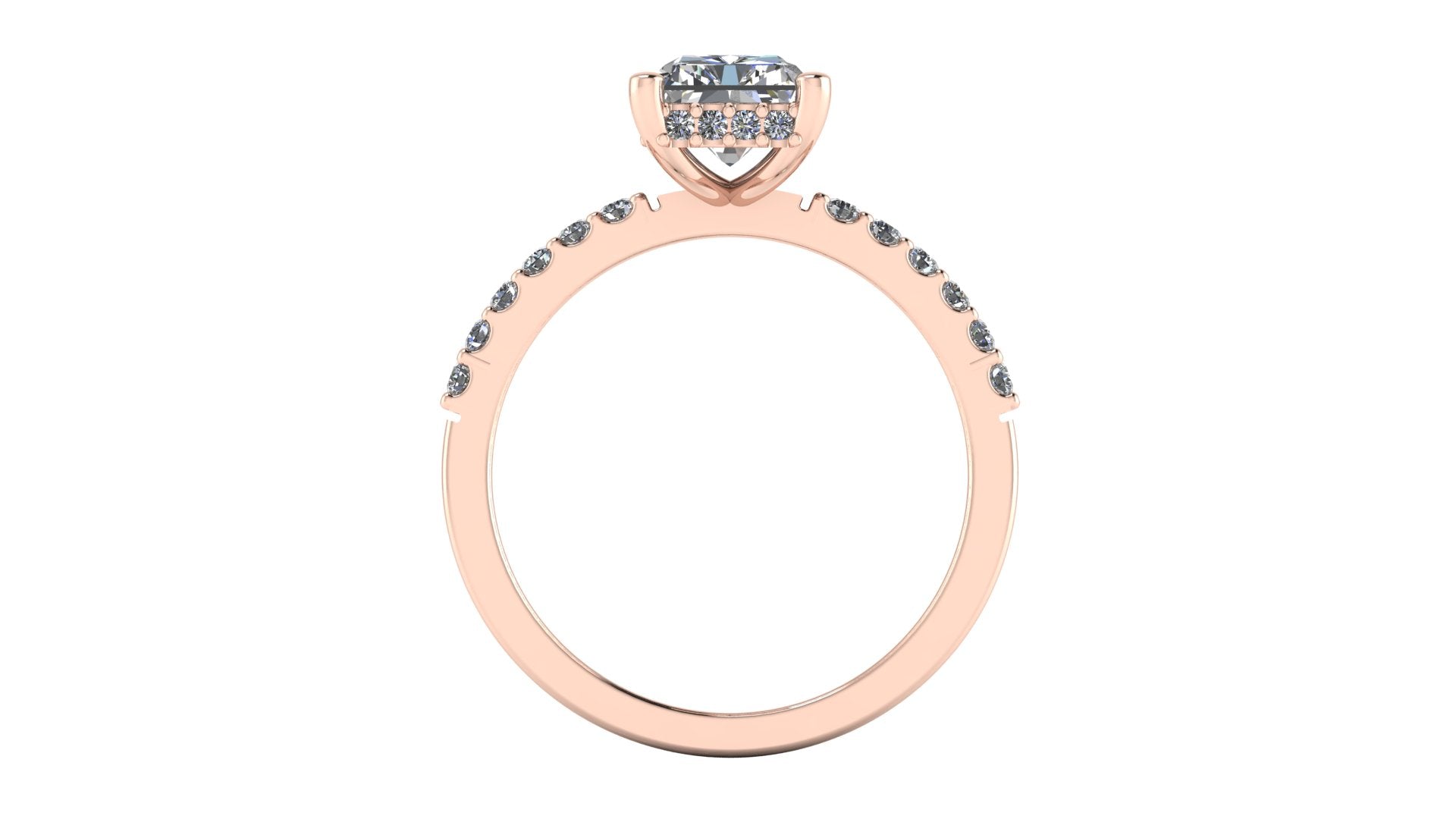 Anillo de compromiso  cushion, diamantes en halo - Alejandro