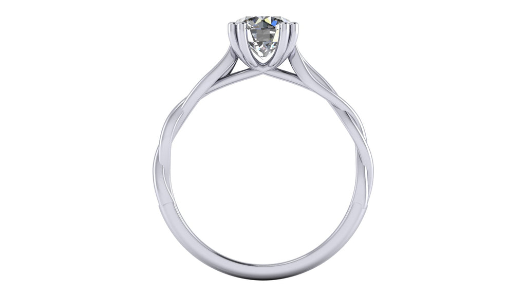 Anillo de compromiso solitario redondo -  Ernesto