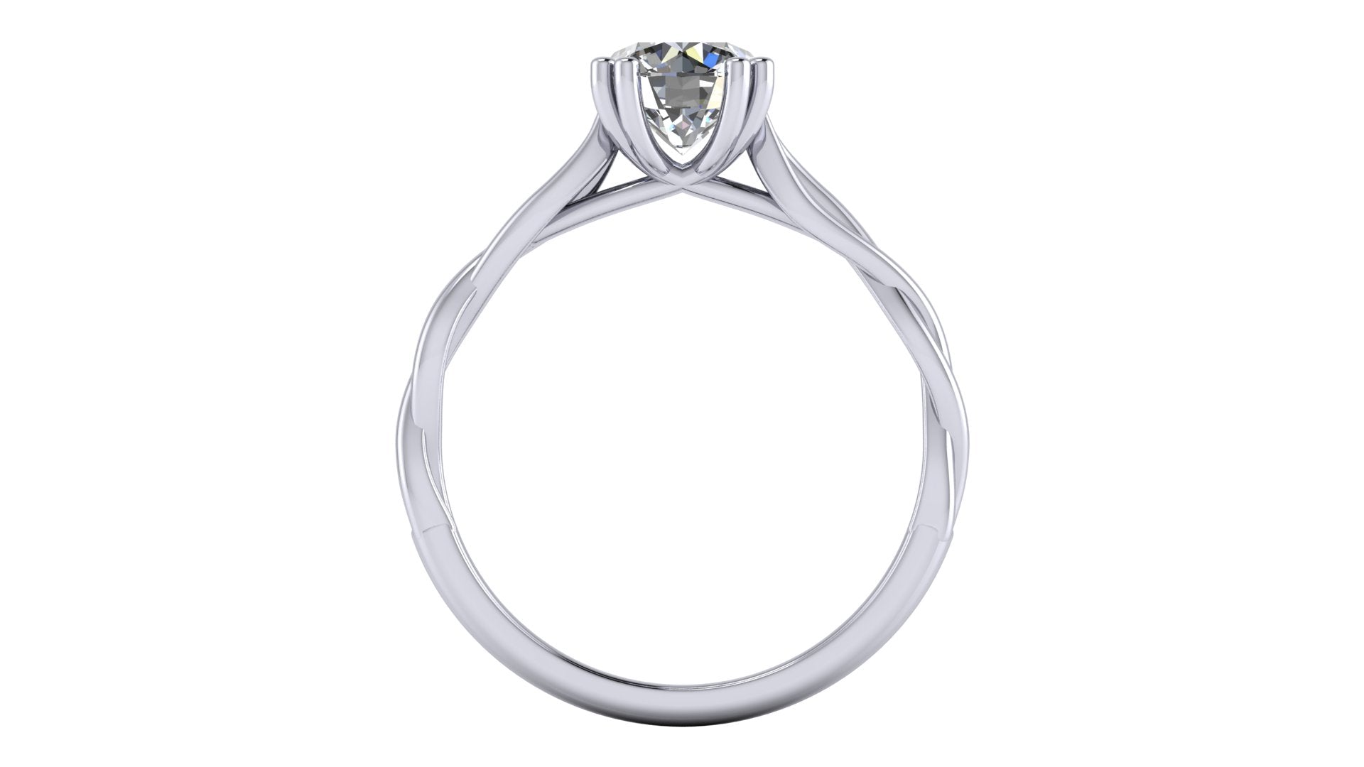 Anillo de compromiso solitario redondo -  Ernesto