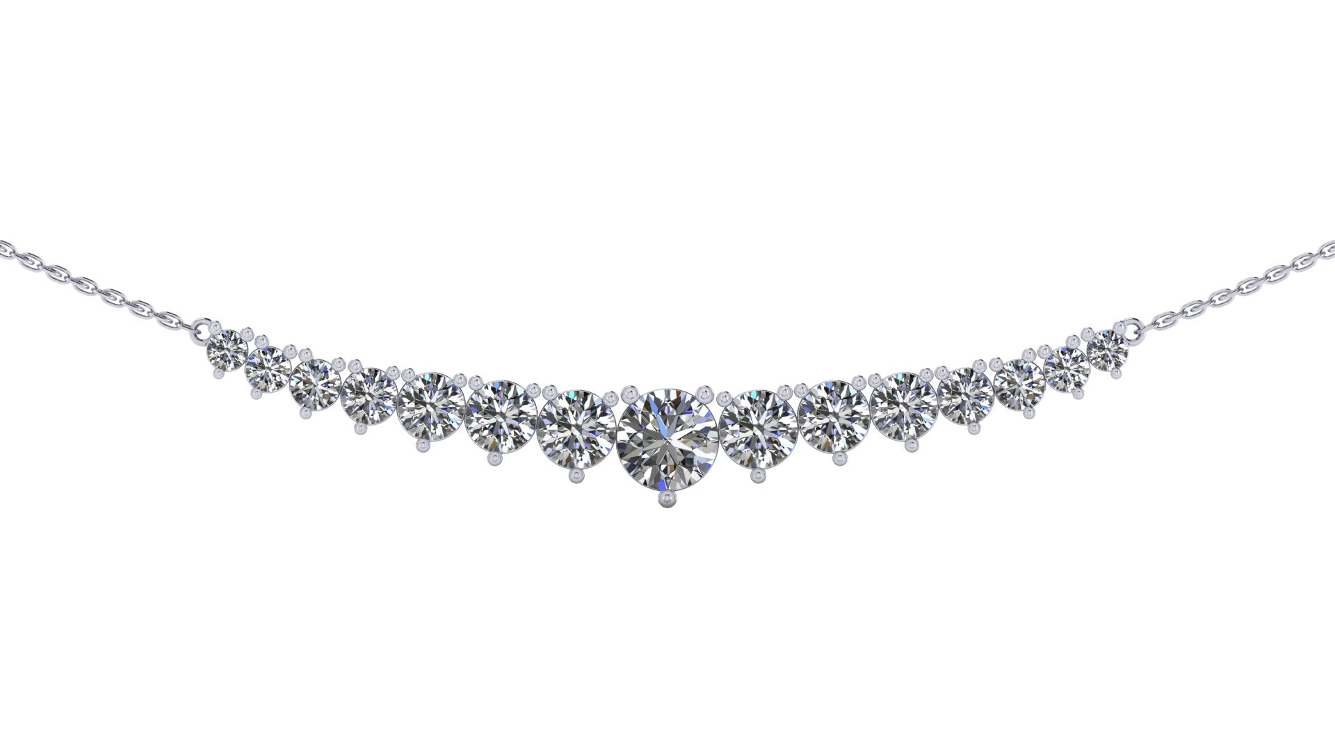 Collar media sonrisa de diamantes - Natalia