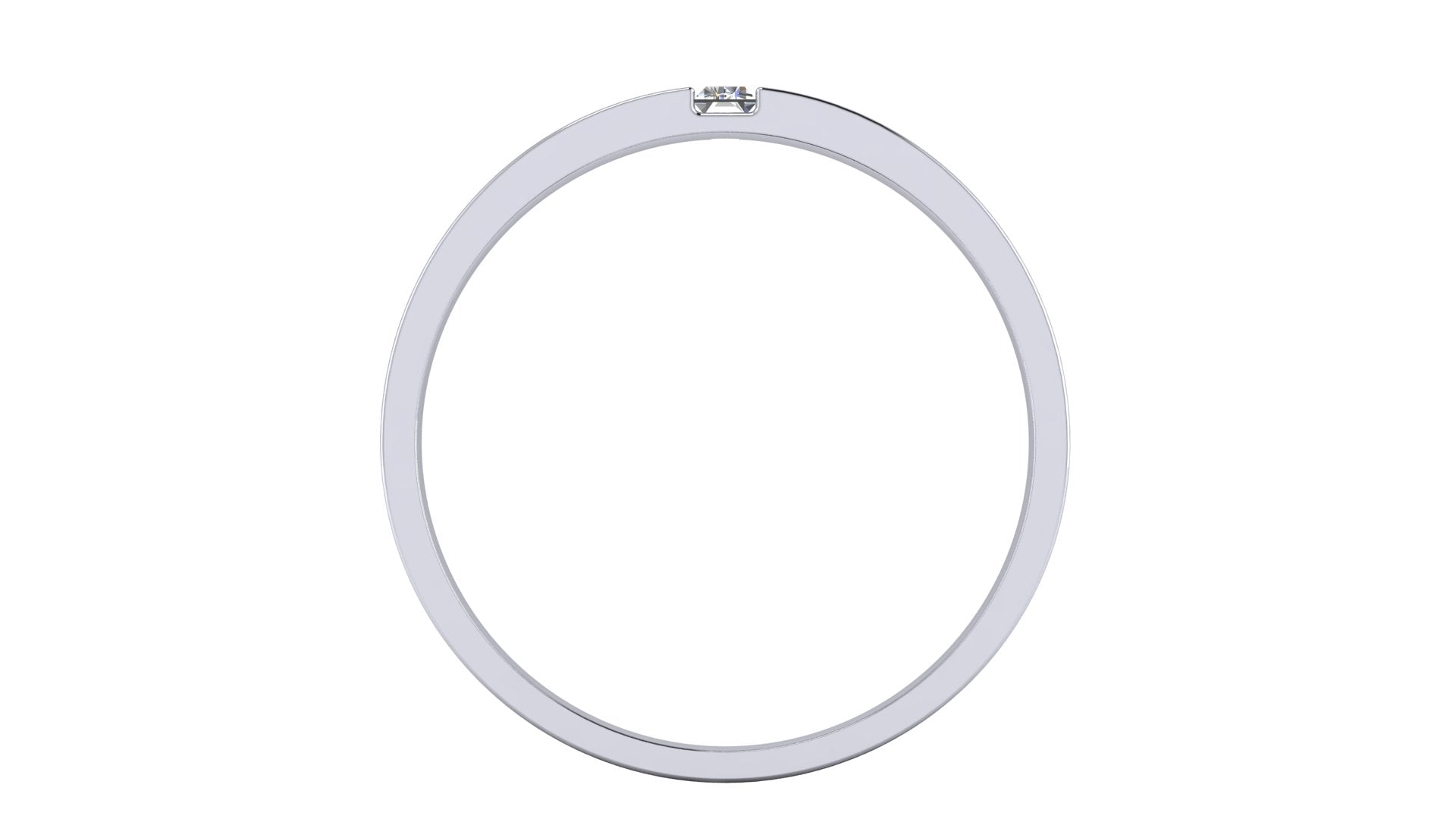 Anillo de compromiso solitario baguette - Hector