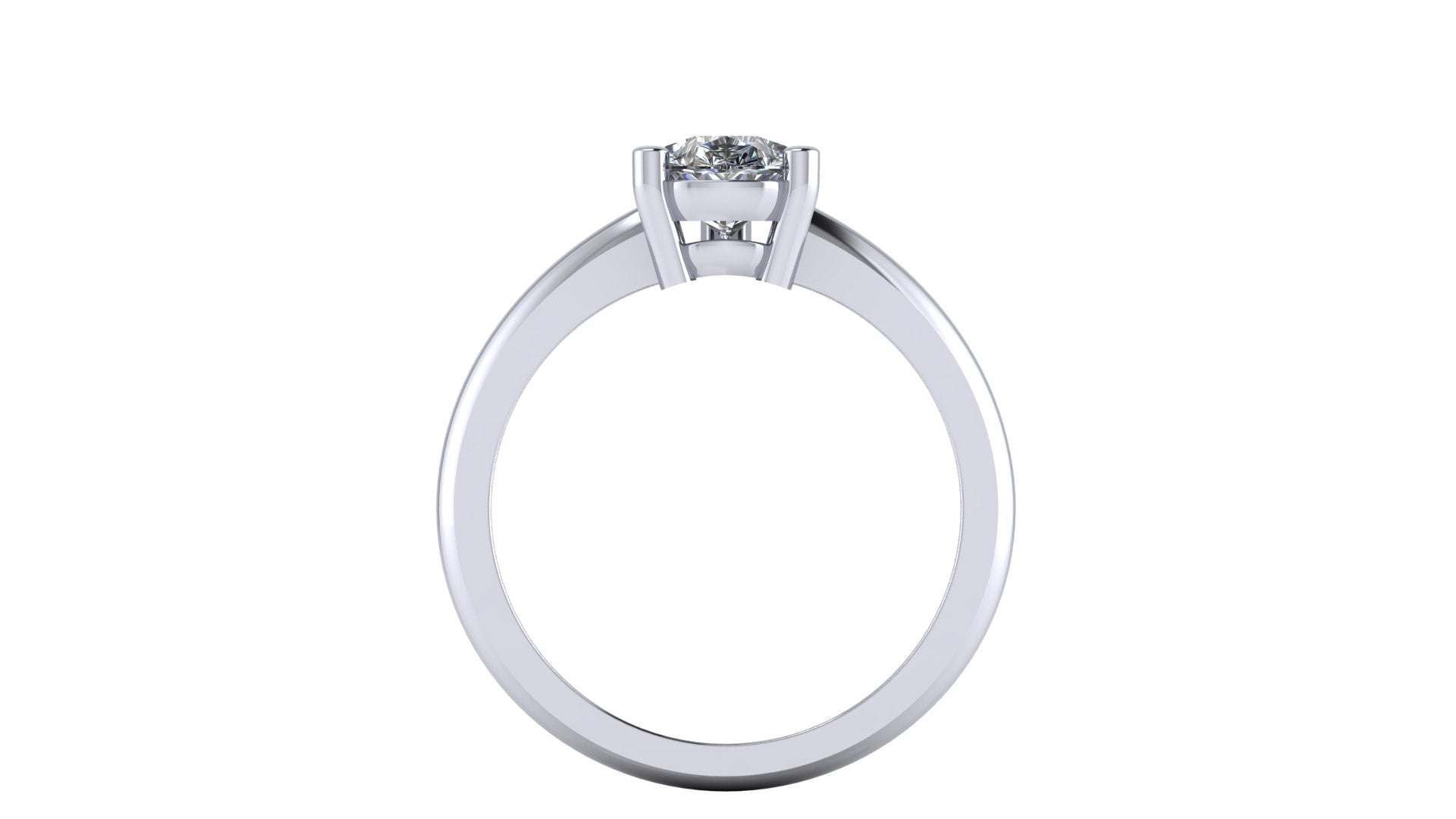 Anillo de compromiso solitario corte pera - Javier