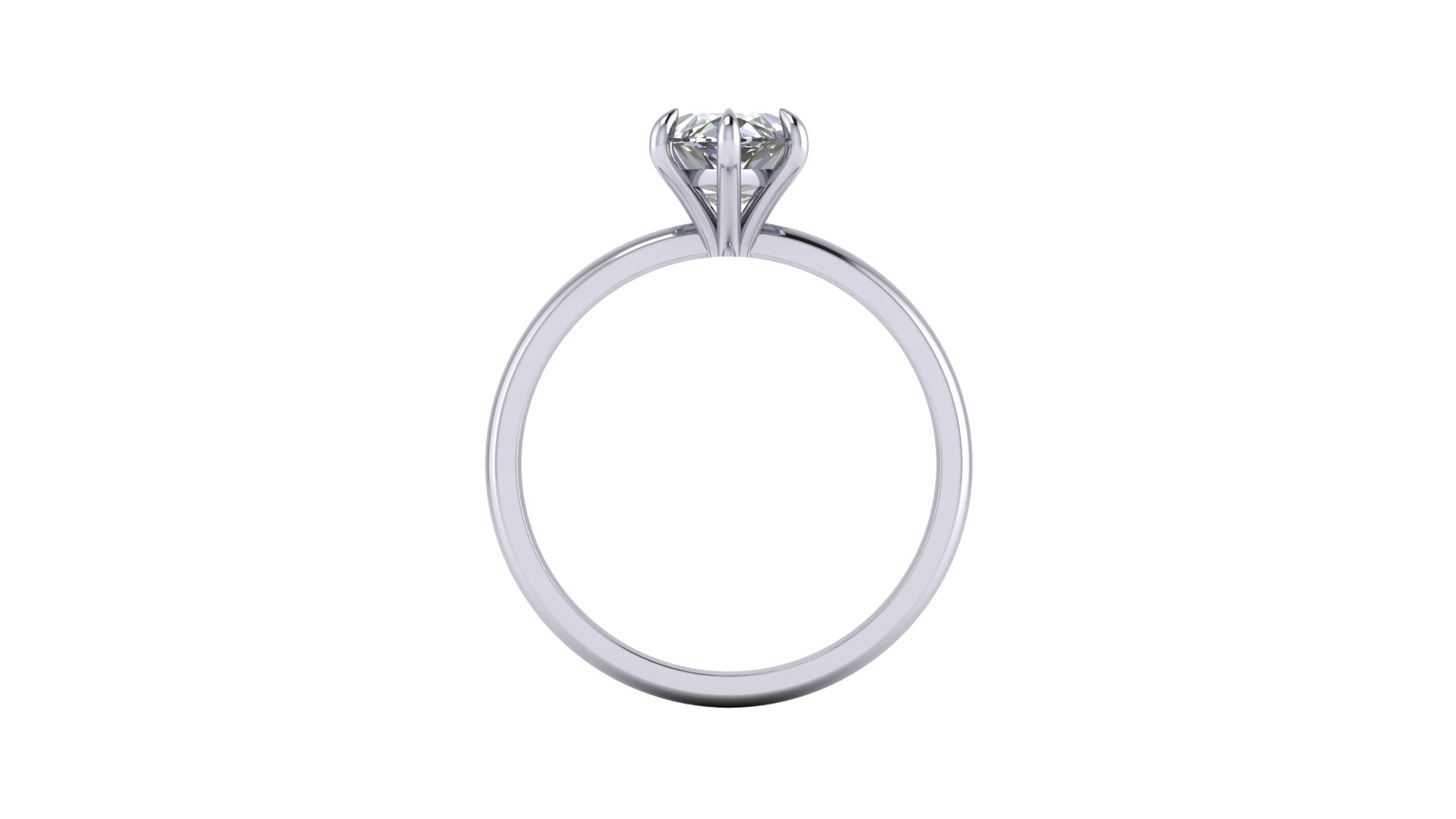 Anillo de compromiso solitario marquise - Santiago