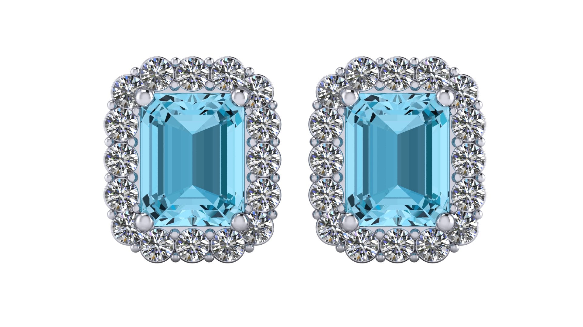 Aretes de topacio azul - Claudia