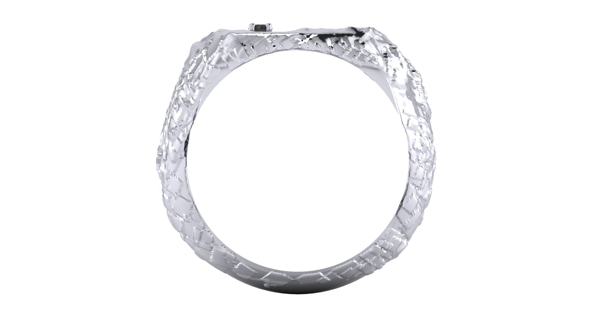 Anillo de hombre  con  diamante negro - Tomas