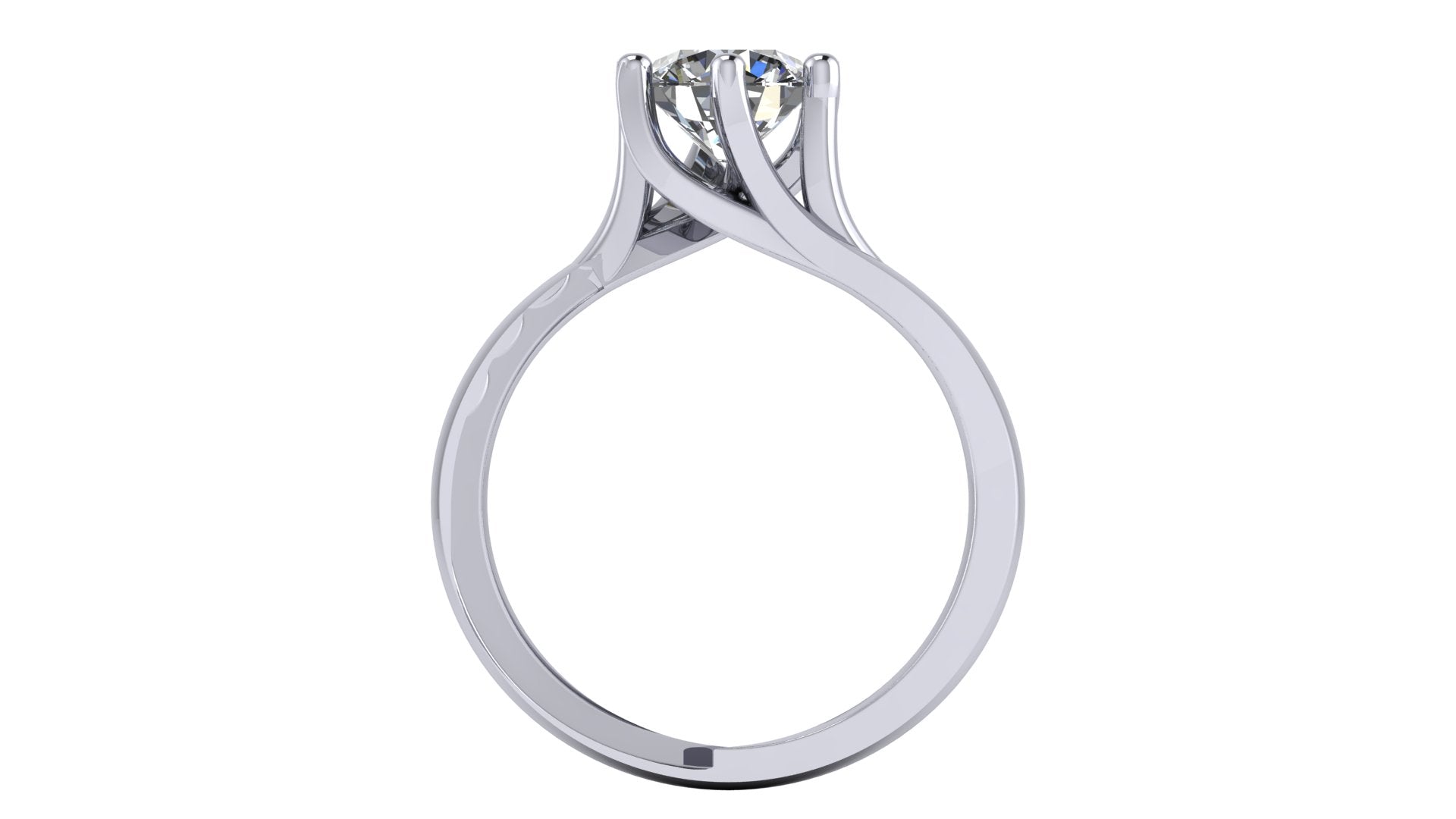 Anillo de compromiso solitario redondo -  Carlos