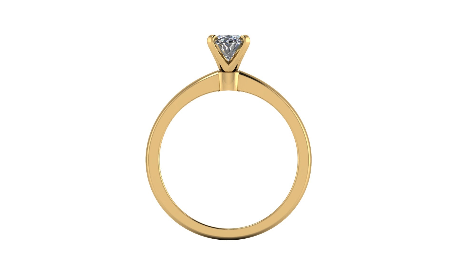 Anillo de compromiso solitario ovalado -  Victor