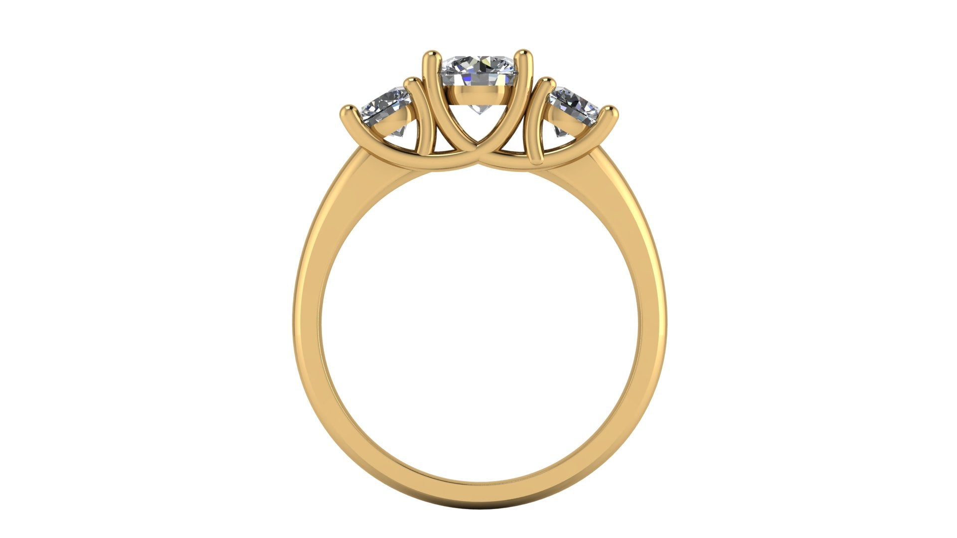 Anillo de compromiso trilogía , redondo - Mauricio