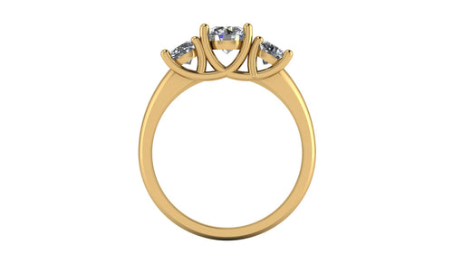 Anillo de compromiso trilogía , redondo - Mauricio