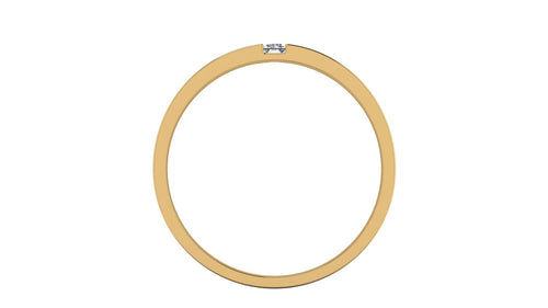 Anillo de compromiso solitario bicelado corte baguette - Andres