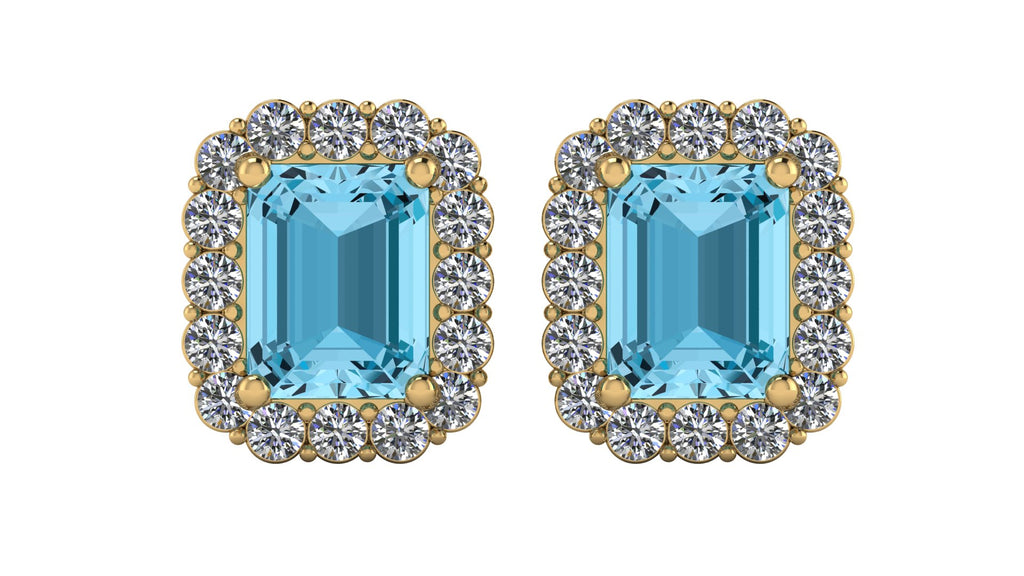Aretes de topacio azul - Claudia