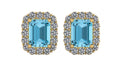 Aretes de topacio azul - Claudia