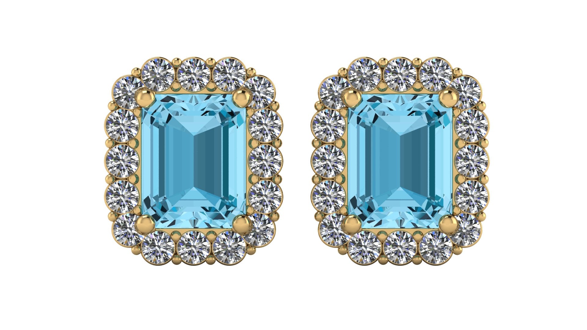 Aretes de topacio azul - Claudia