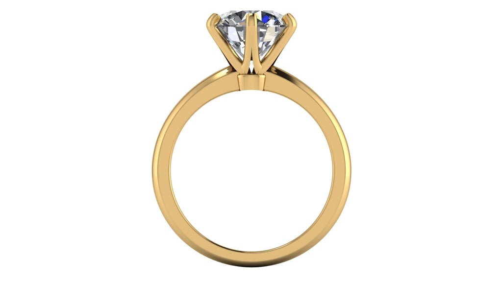 Anillo de compromiso solitario redondo -  Pablo