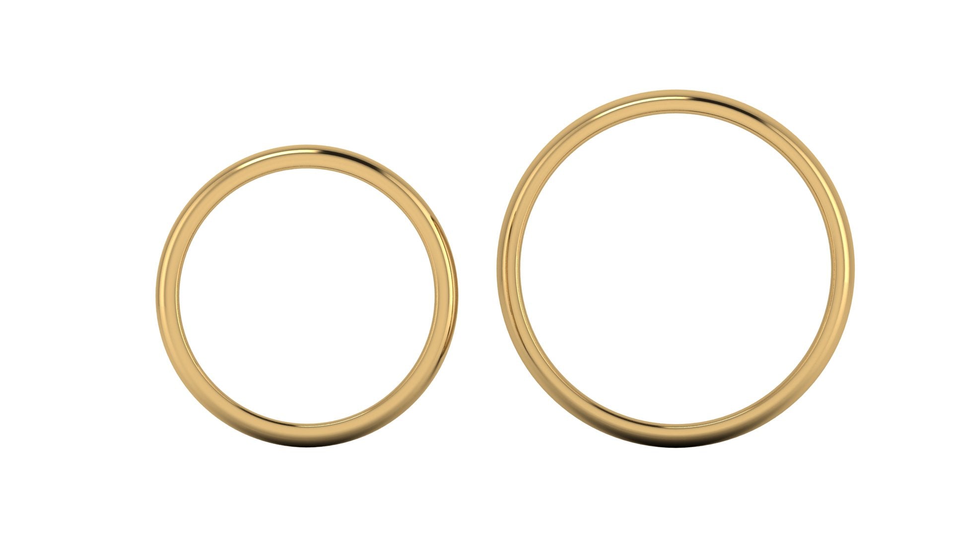 Argollas de Matrimonio, media caña lisas  - Karime
