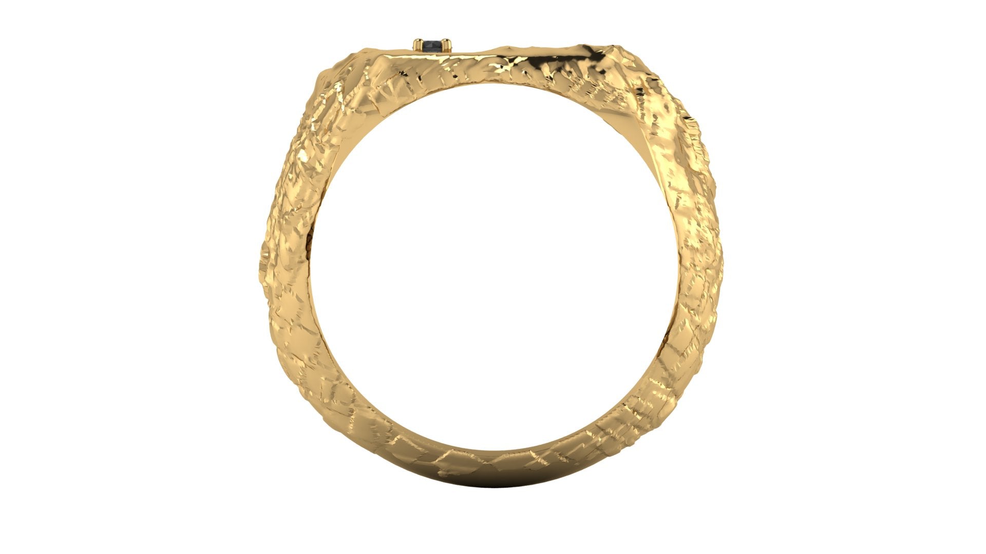 Anillo de hombre  con  diamante negro - Tomas