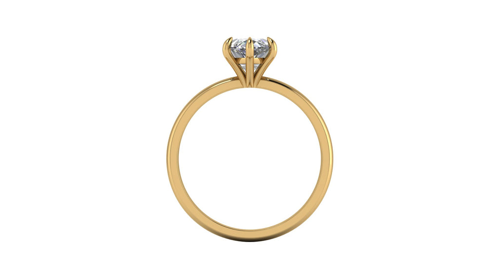 Anillo de compromiso solitario marquise - Santiago