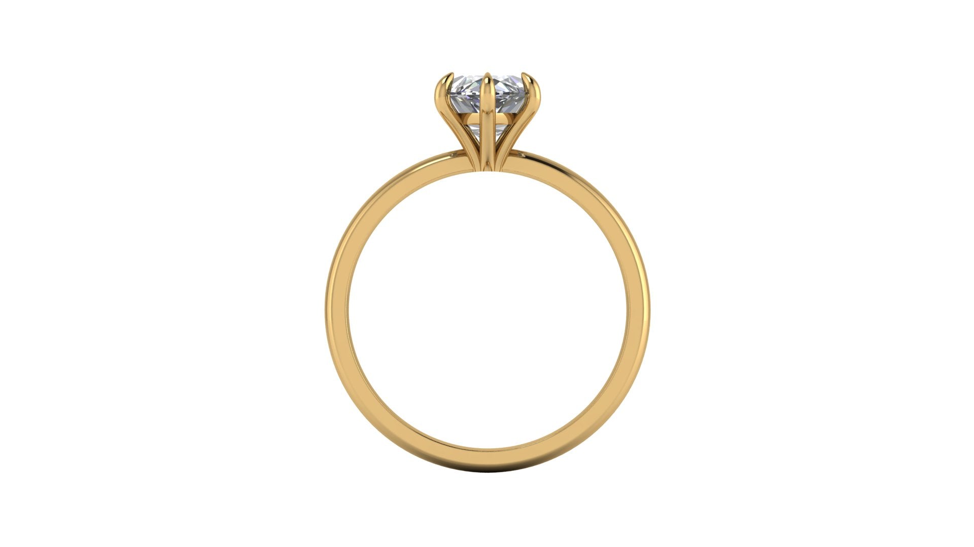 Anillo de compromiso solitario marquise - Santiago