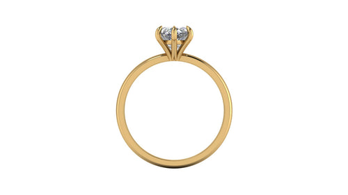 Anillo de compromiso solitario marquise - Santiago