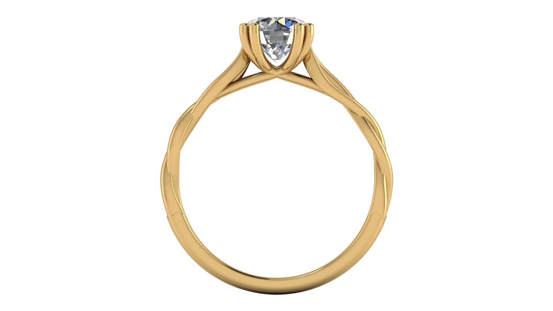 Anillo de compromiso solitario redondo -  Ernesto
